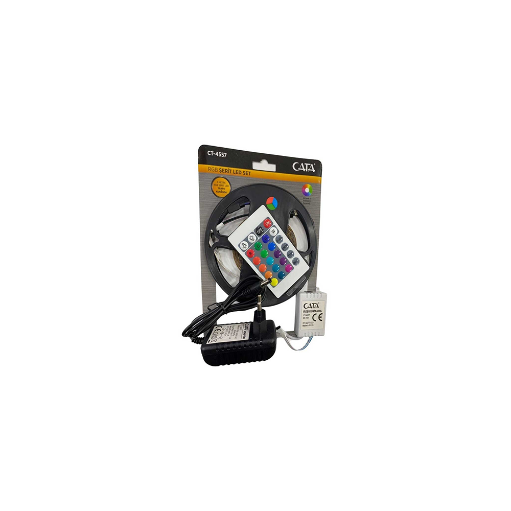 CATA RGB Şerit Led Seti 4W 5m Trafolu Kumandalı CT-4557