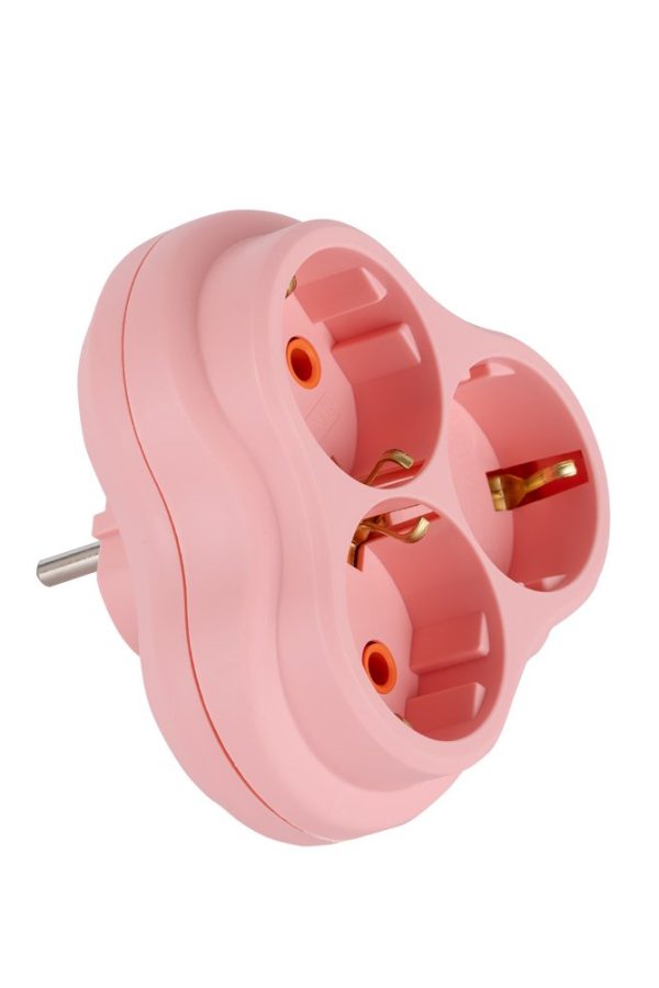 NİLSON Quattro Topraklı Golyad 3lü Priz Pembe 40 52 01 01